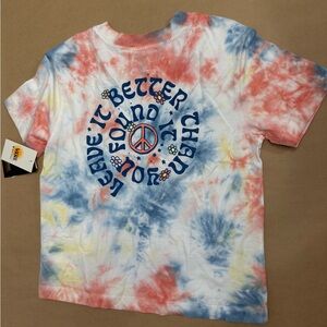Vans medium youth/teen Tie-Dye Graphic T-Shirt - Red, Blue, Yellow Parks Project